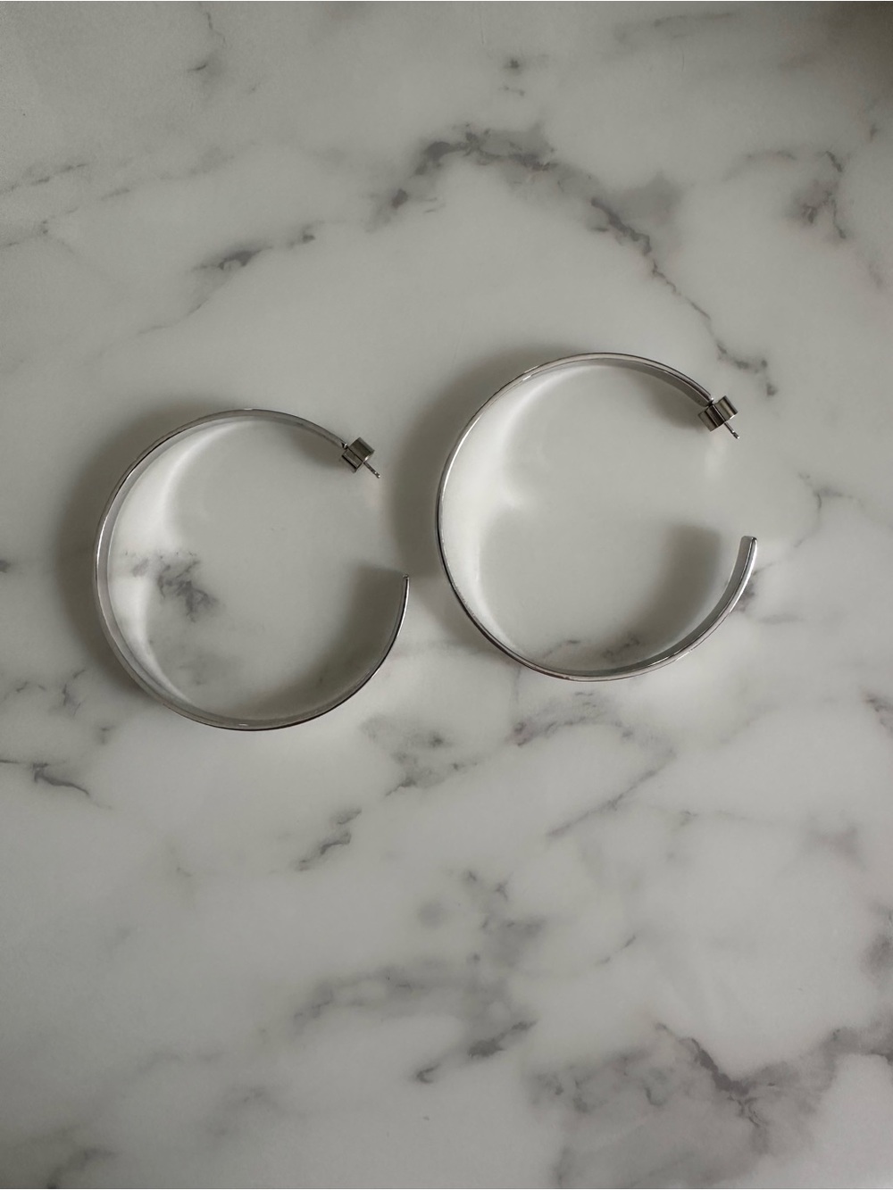 Jennifer Fisher Silver Plated Thread Hoop Earrings